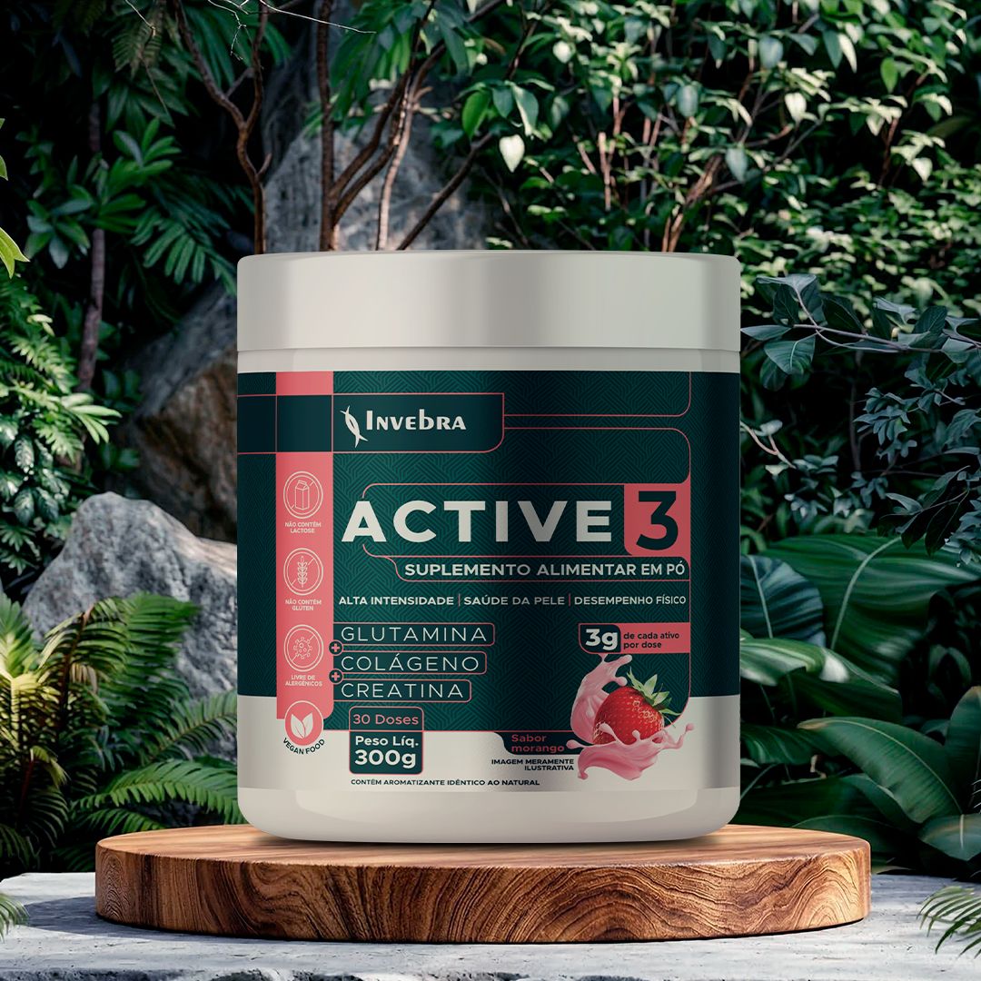 Active 3 - Morango - Invebra
